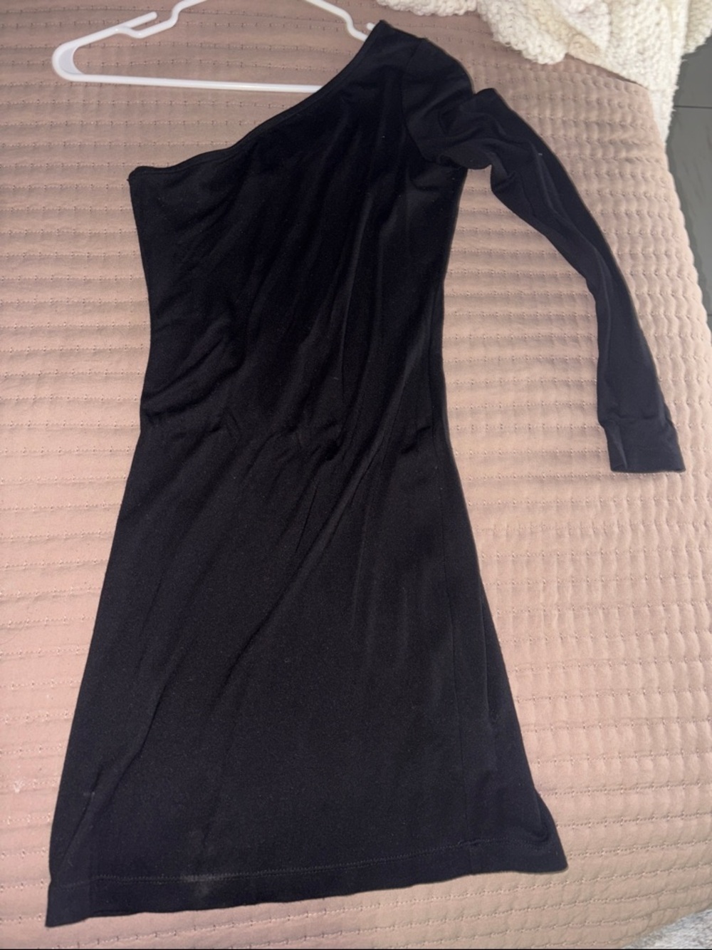GB girls One-Shoulder Black Dress with Long Sleeve